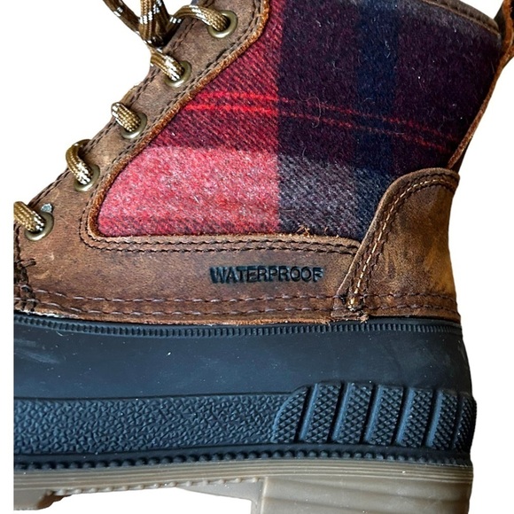 Kamik W SIENNA MID, Dark Brown Plaid Waterproof Winter Boots - Picture 8 of 12